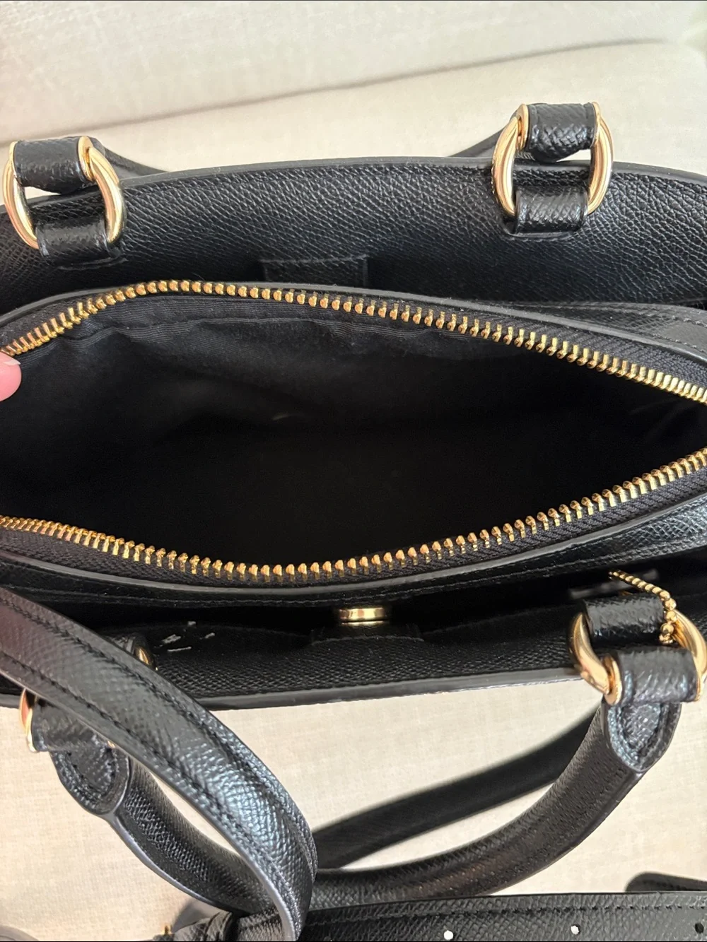 Coach Small black handbag with strap